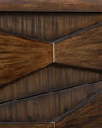 Bowtie - 3 Drawer Mid-Century Chest - Dark Brown