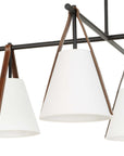 Reins - Accent Straps 4 Light Chandelier - Black