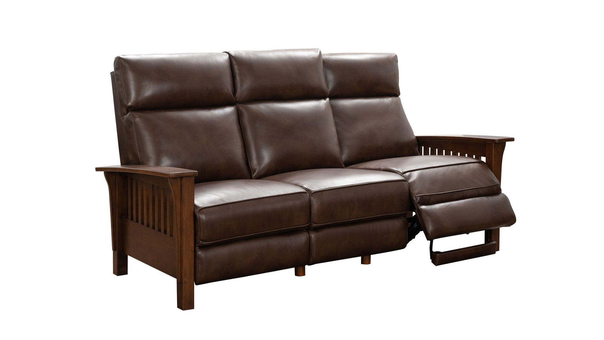 Artisan - Sofa-Recliner With Power, Power Headrest - Dark Brown