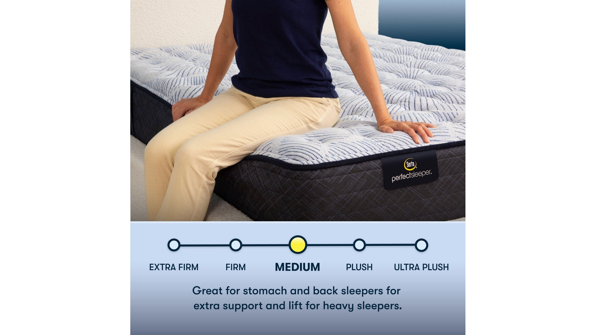 Perfect Sleeper - 13.5" Blue Lagoon Nights Medium Mattress