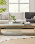 Amani - Rope And Glass Cocktail Table - Light Brown