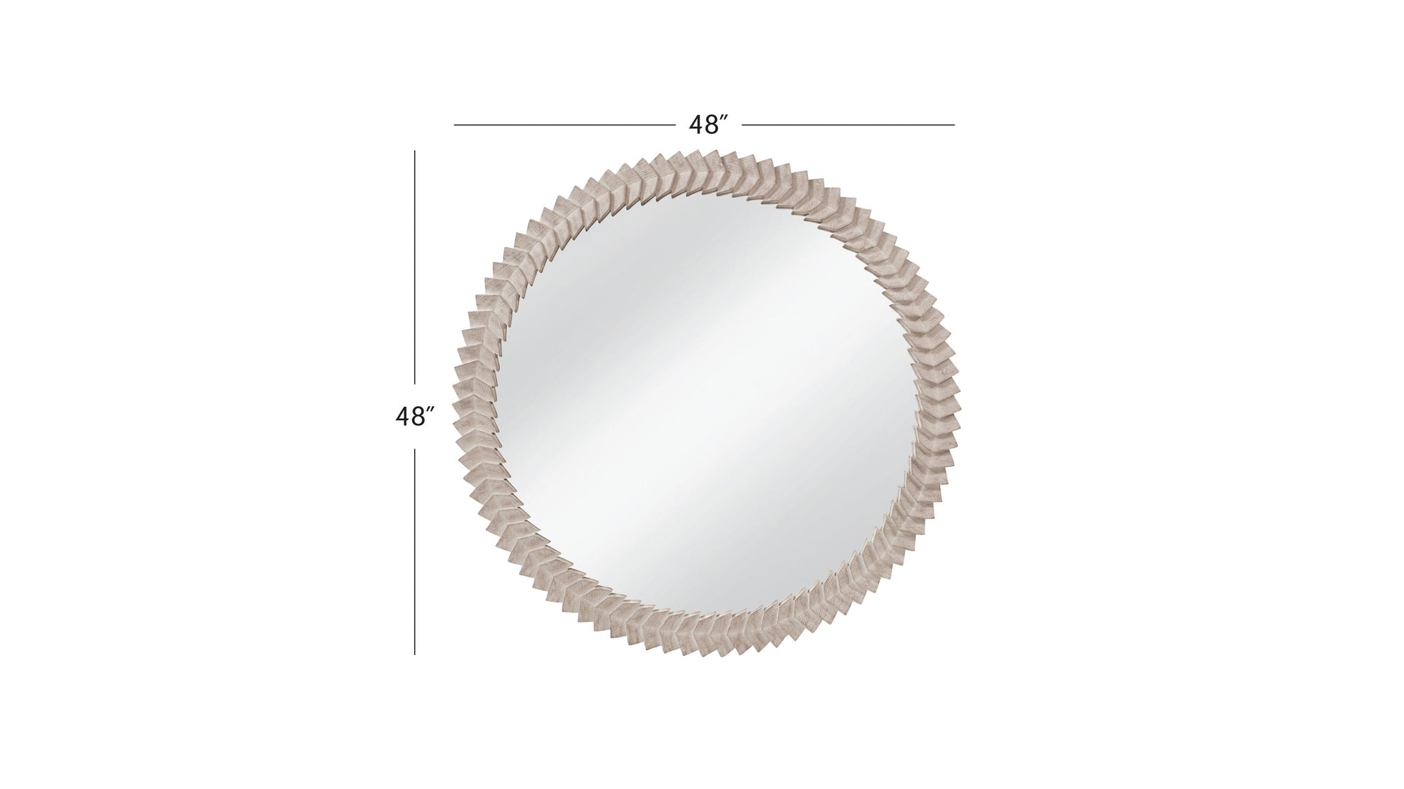 Claire - Wall Mirror - White Wash