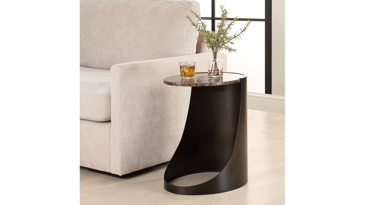 Welling - Modern Metal Side Table - Black