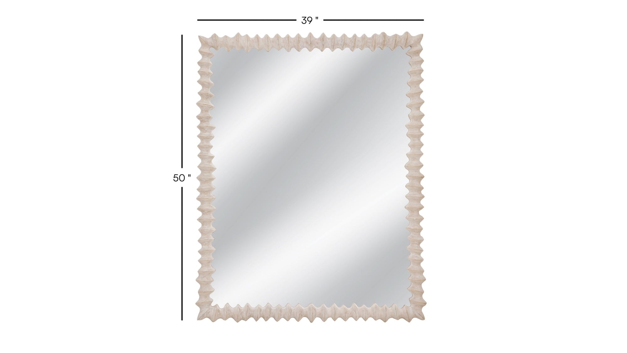 Churchill - Wall Mirror - Distressed White
