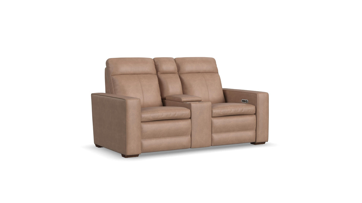 Dutch - Power Reclining Loveseat With Console, Power Headrest &amp; Lumbar