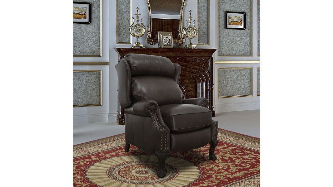 Danbury - Push Thru The Arm Recliner - Clifton-Chocolate