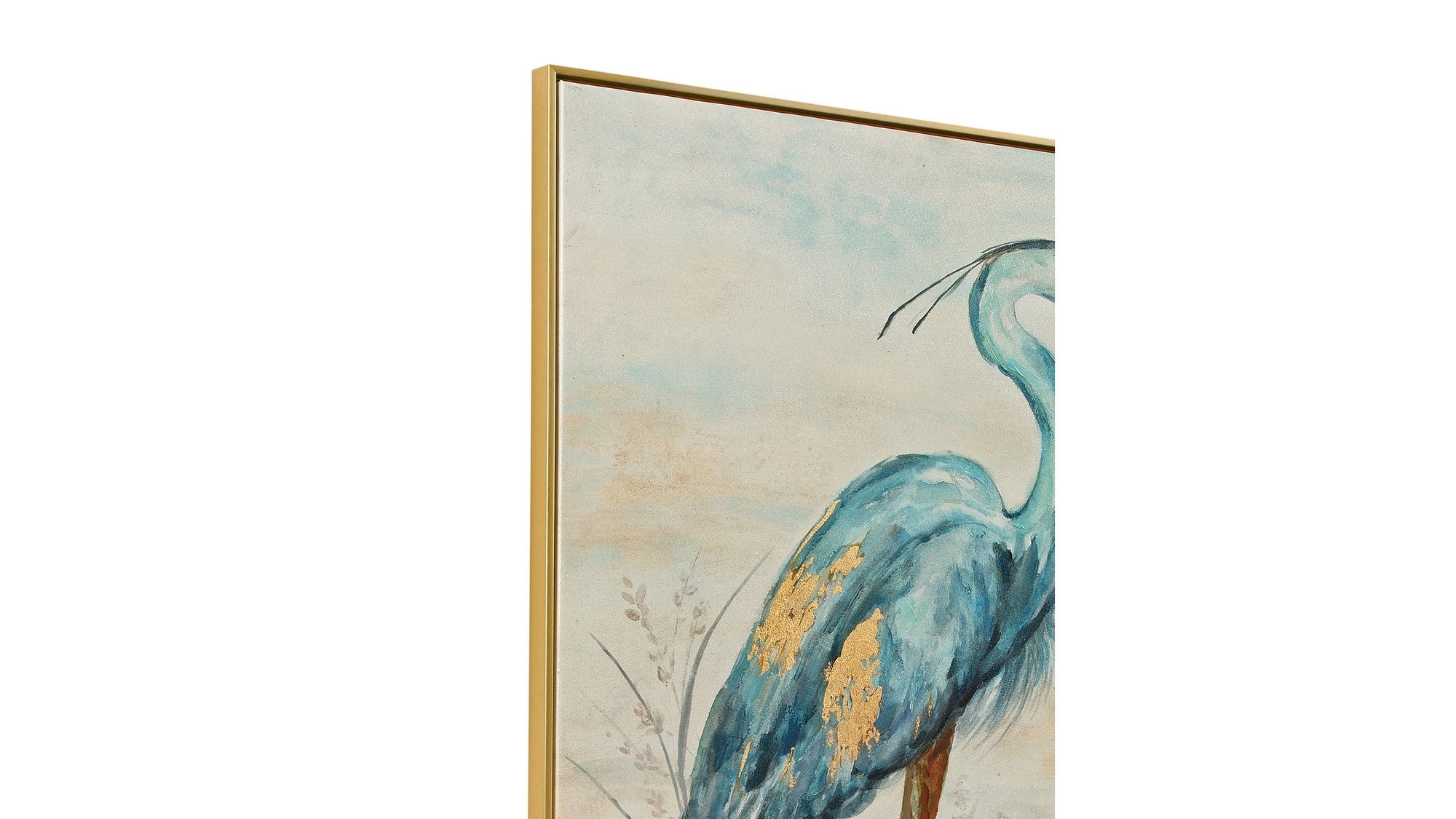 Marshlands Framed Canvas - Beige / Blue