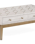 Perrine - Rectangle Cocktail Table - White / Gold