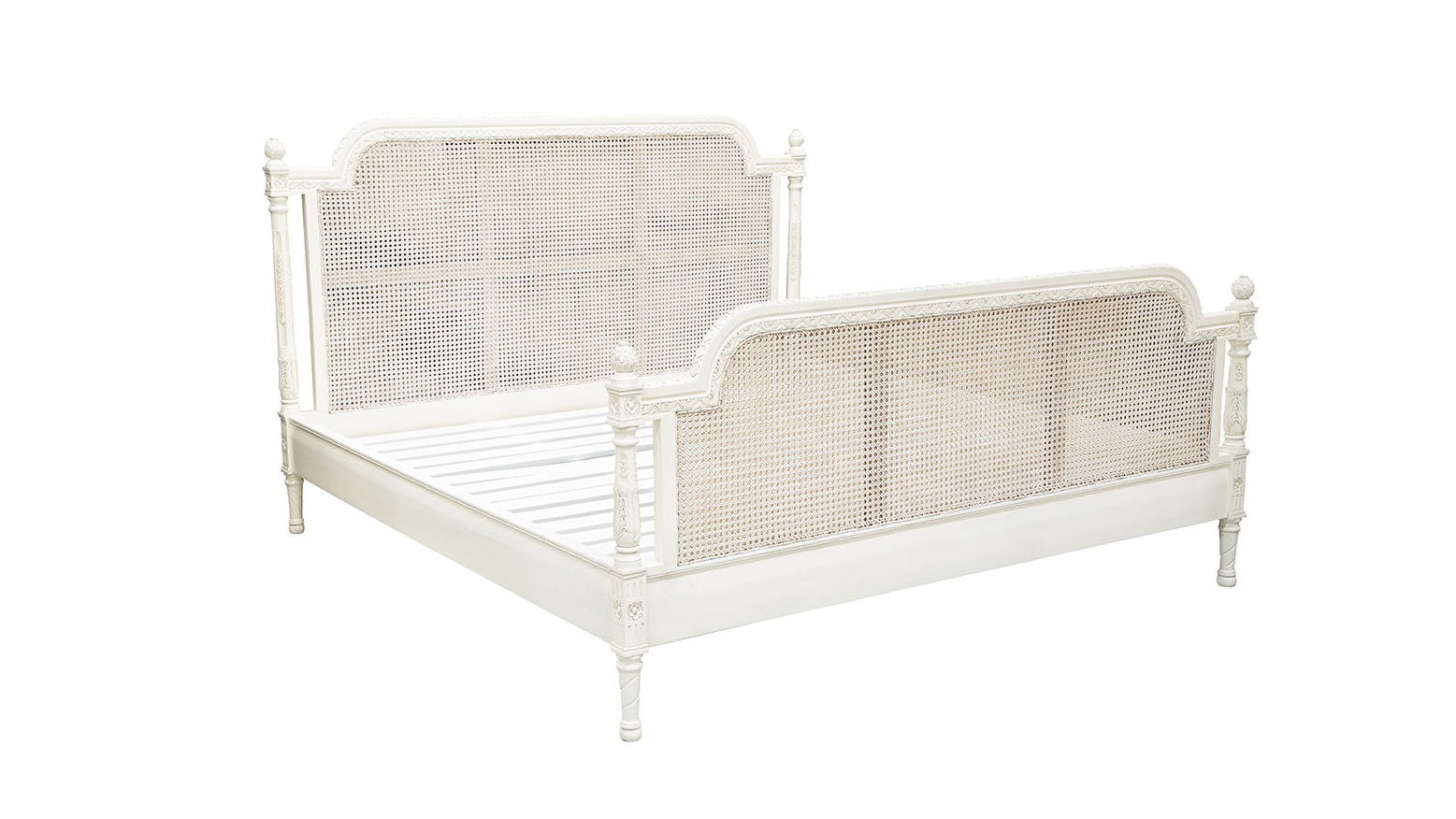 Louis - King Bed - White