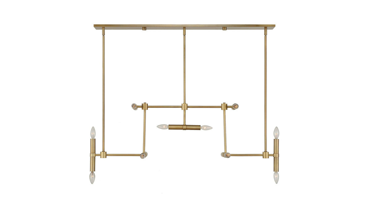 Cadre - 14 Light Modern Linear Pendant - Gold
