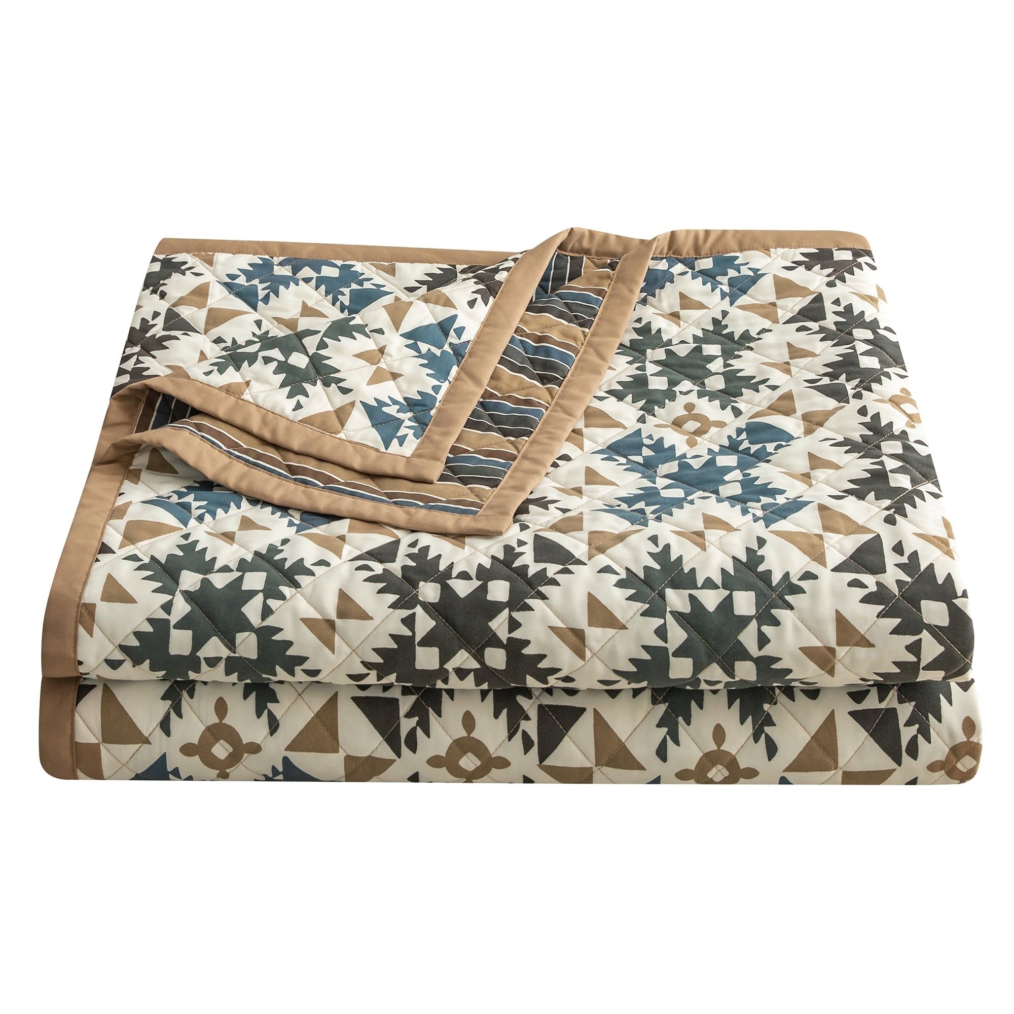 Mosaic - King Reversible Quilt Set (Set of 3) - Multi Color