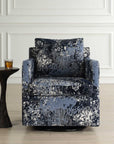 Tisdell - Patterned Swivel/Glider - Blue