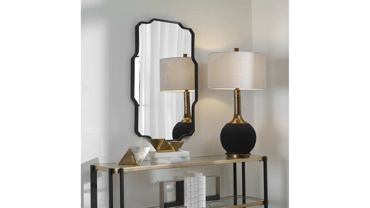 Casmus - Iron Wall Mirror - Black
