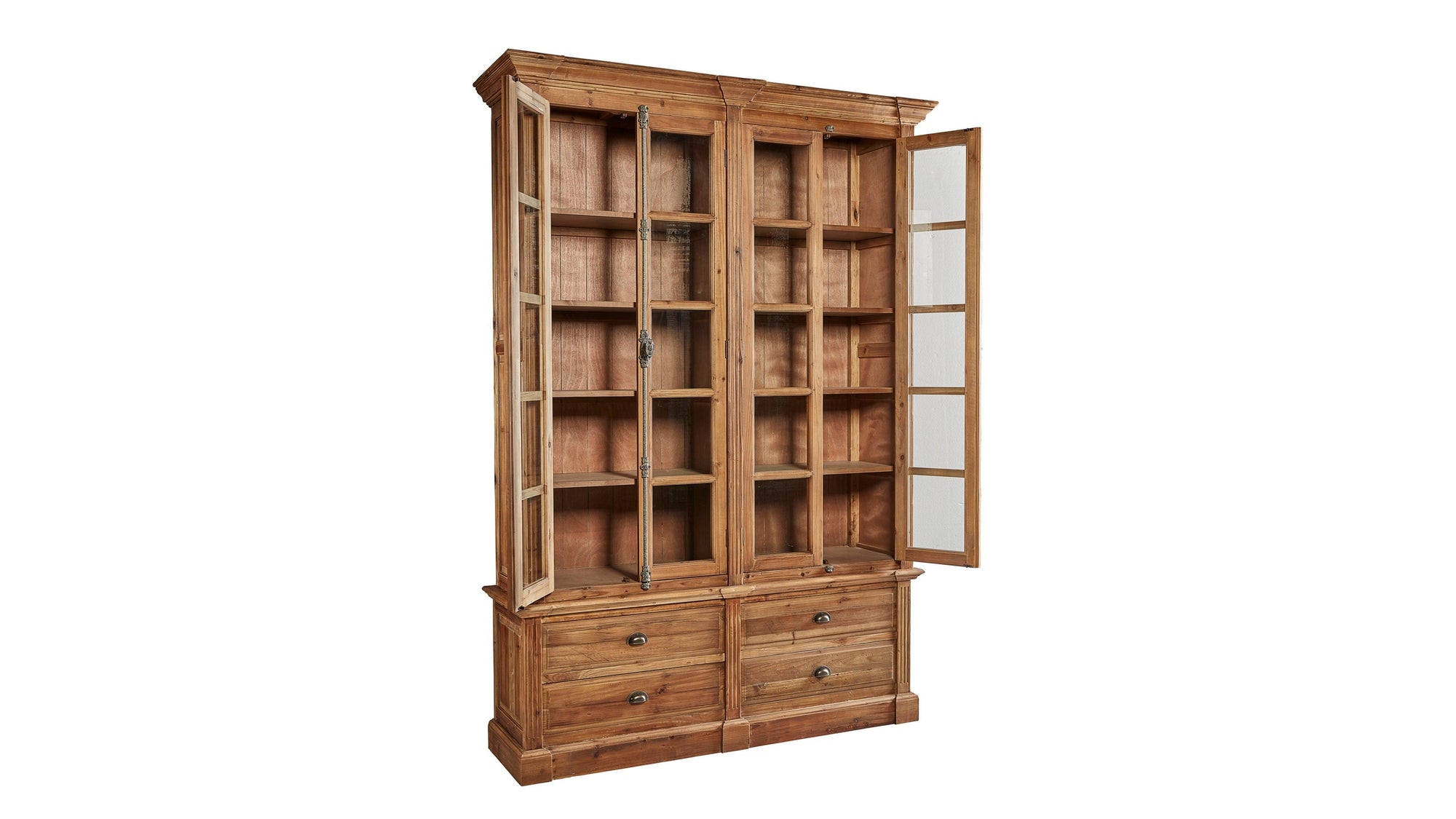 Natural Old Fir Bookcase - Brown