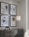 Tangled Threads - Abstract Framed Prints (Set of 4) - Silver