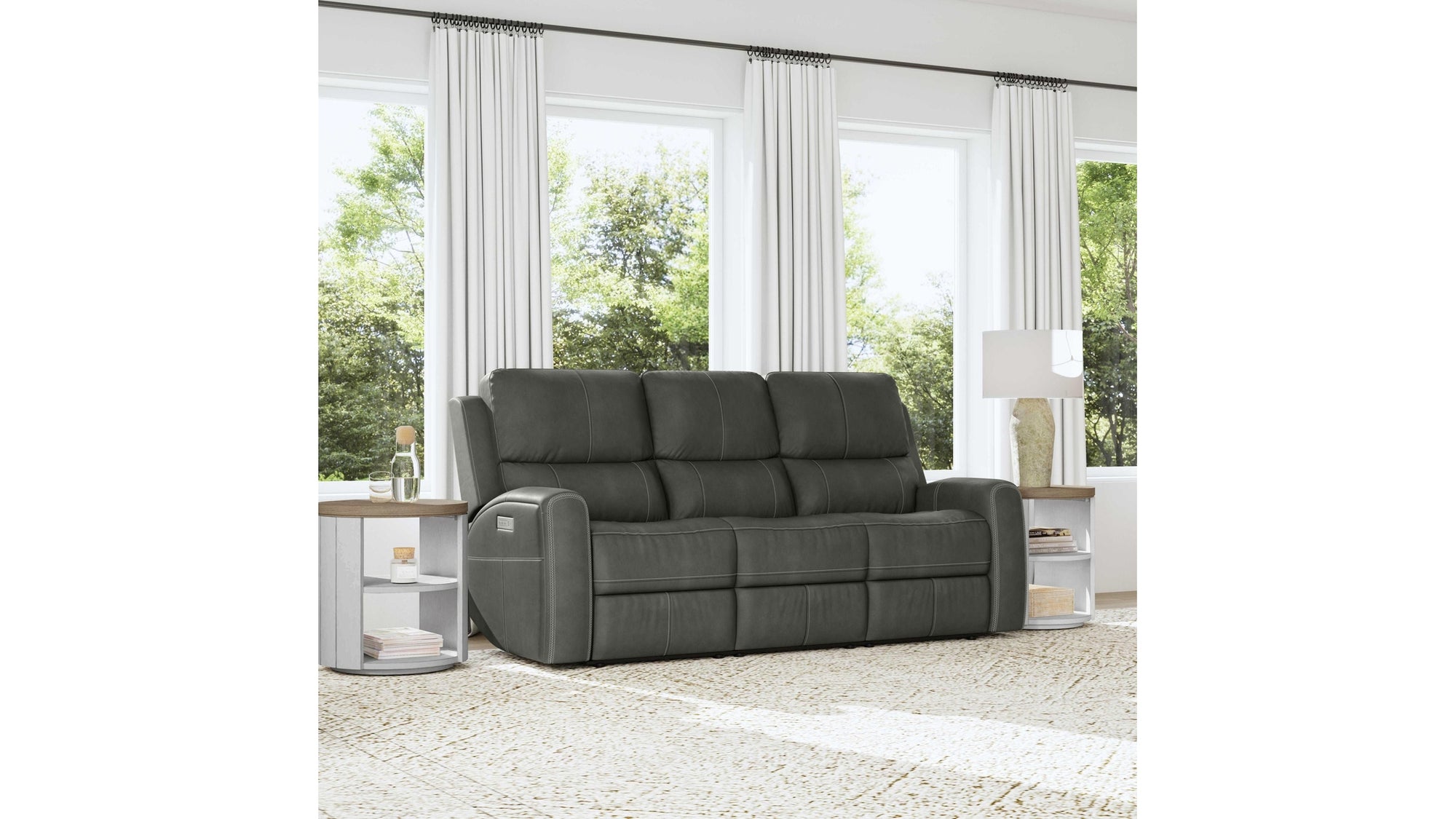 Linden - Power Reclining Sofa With Power Headrests &amp; Lumbar