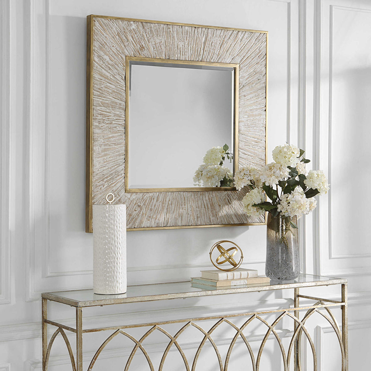 Wharton - Square Mirror - Gold