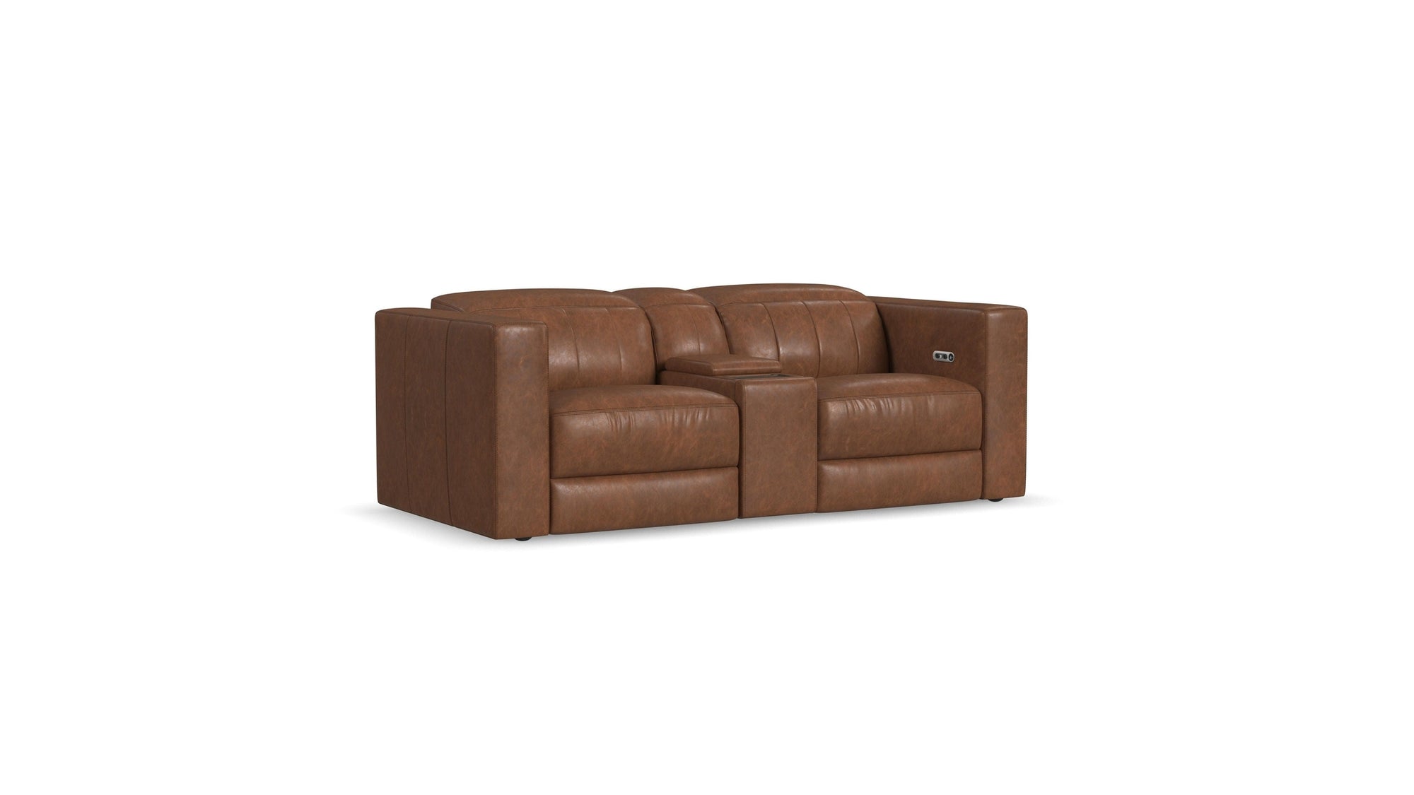 Austin - Power Reclining Loveseat With Console And Power Headrests - Chestnut