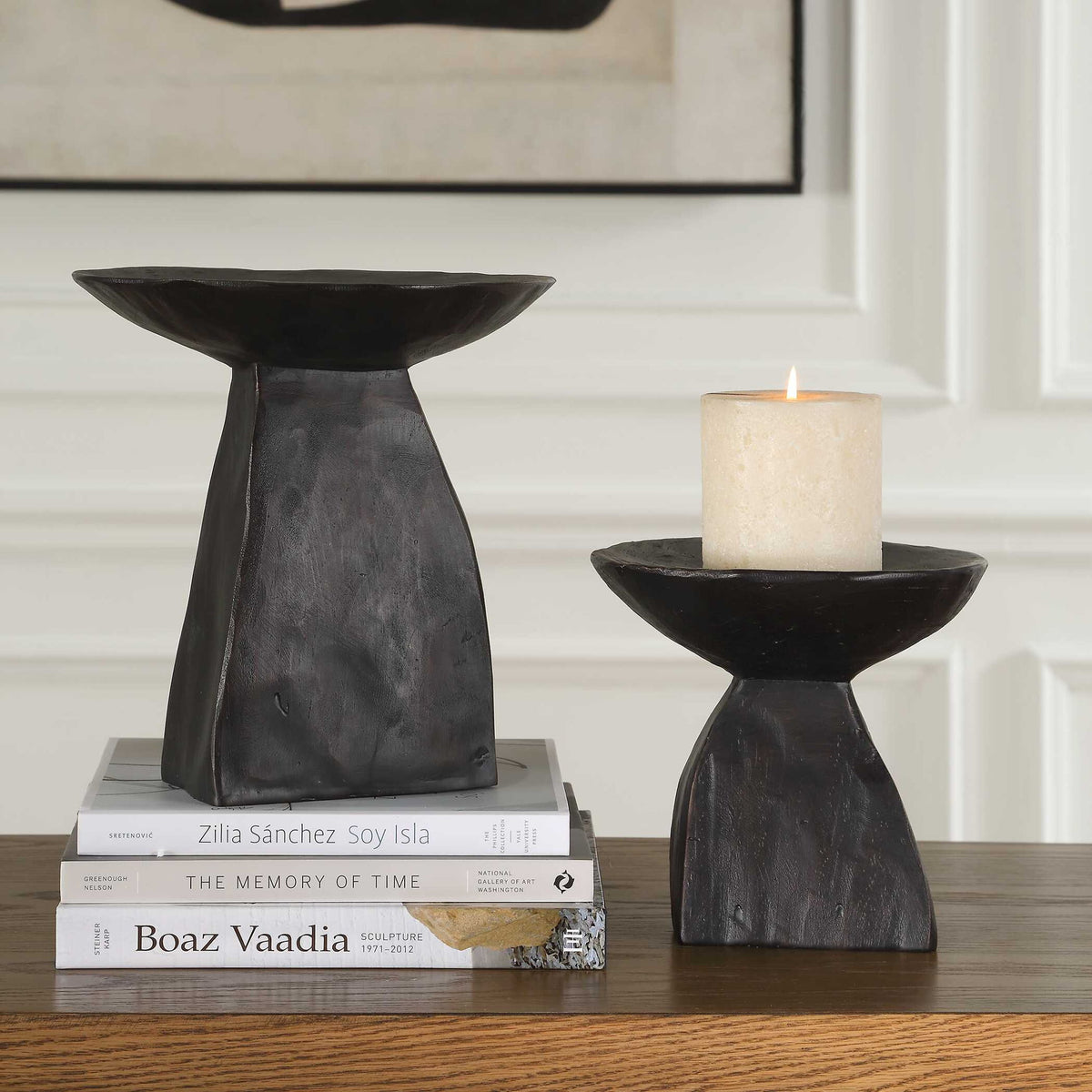 Shadow - Pedestal Bowls (Set of 2) - Black