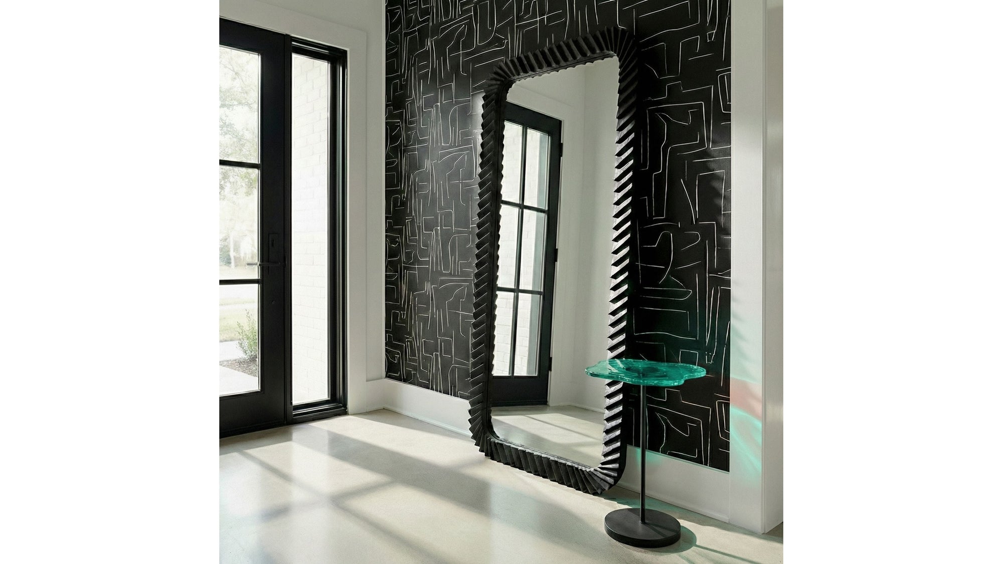 Elijah - Accent Table - Green / Black
