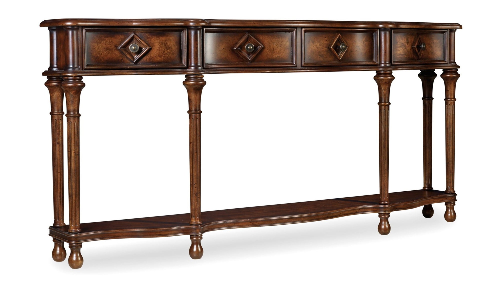 Melange - 72" Hall Console - Dark Brown