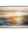 Seafaring Dusk - Hand Painted Abstract Art - Beige