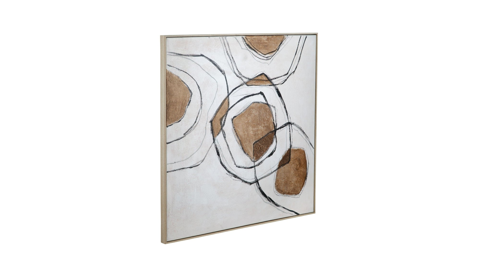 Rhetoric Canvas Art - White / Light Brown