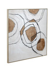 Rhetoric Canvas Art - White / Light Brown