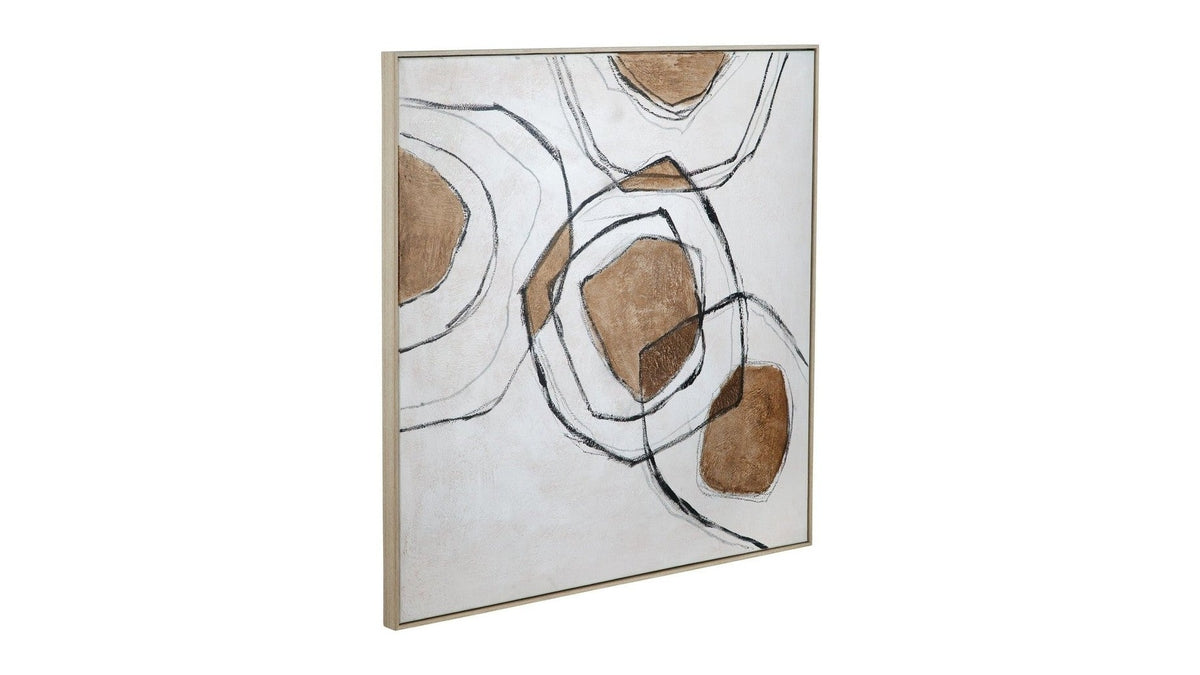 Rhetoric Canvas Art - White / Light Brown