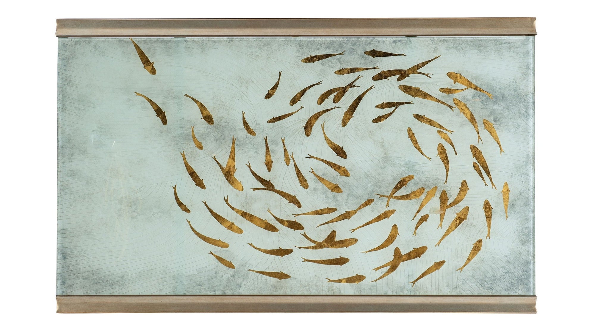 Melange - Koi Rectangle Cocktail Table - Gold