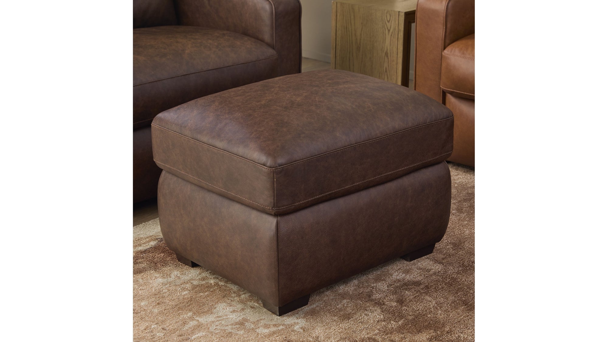 Hudson - Ottoman For Living Room - Dark Brown