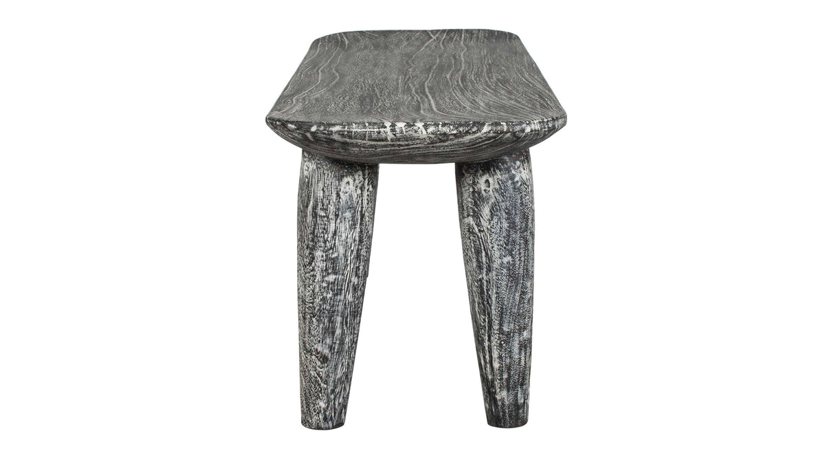 Fade To Black - Wood Bench - Black / White