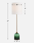Lois - Glass Buffet Lamp - Green