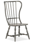 Ciao Bella - Spindle Back Side Chair - Speckled Gray