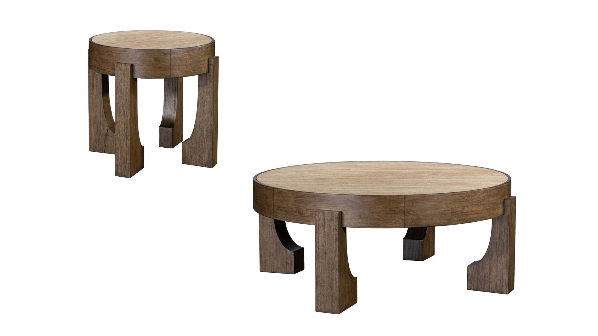 Canyon - End Table - Espresso / Travertine