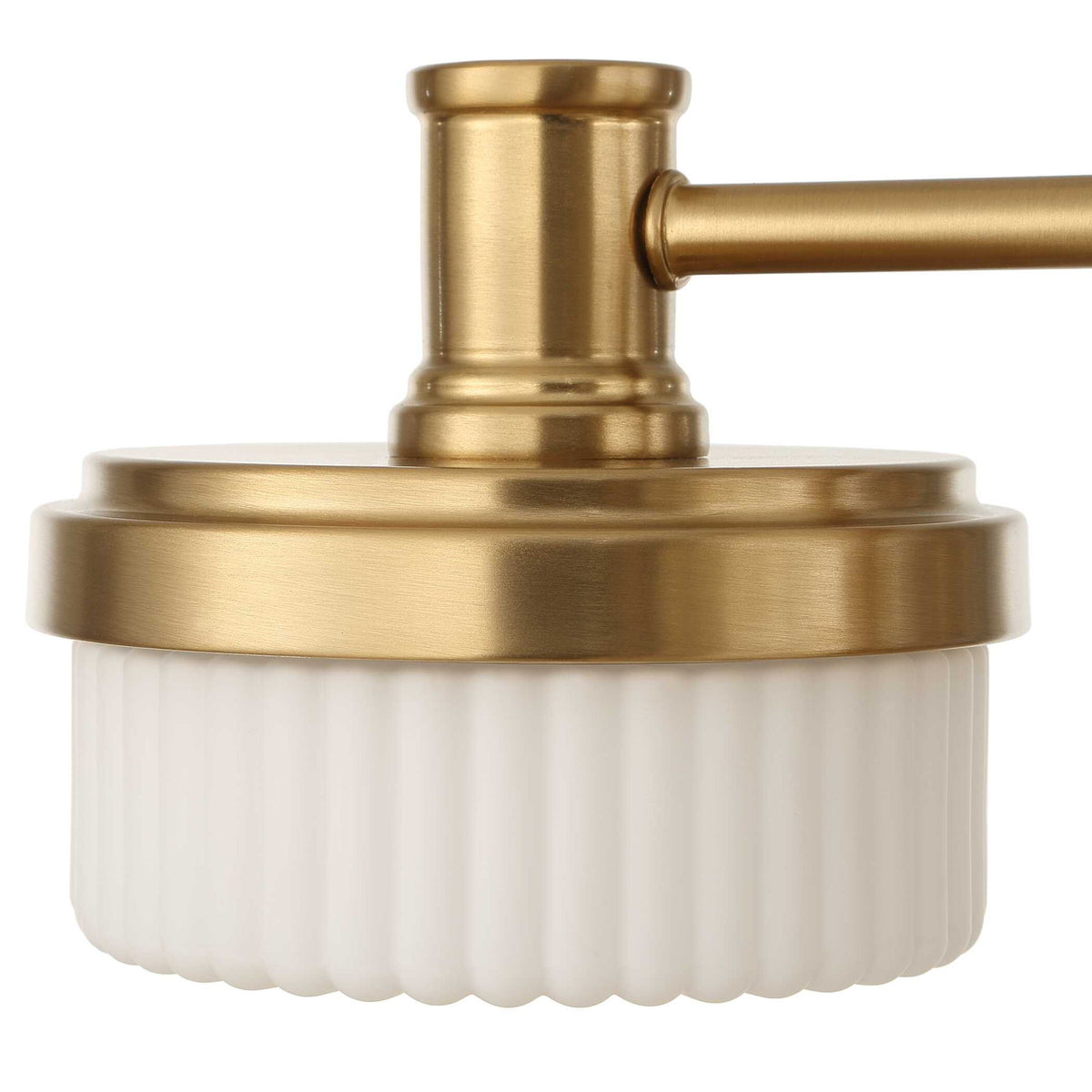 Wedge - 12 Light LED Brass Chandelier - White / Gold