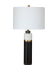 Gregory - Table Lamp - Black / White / Brass