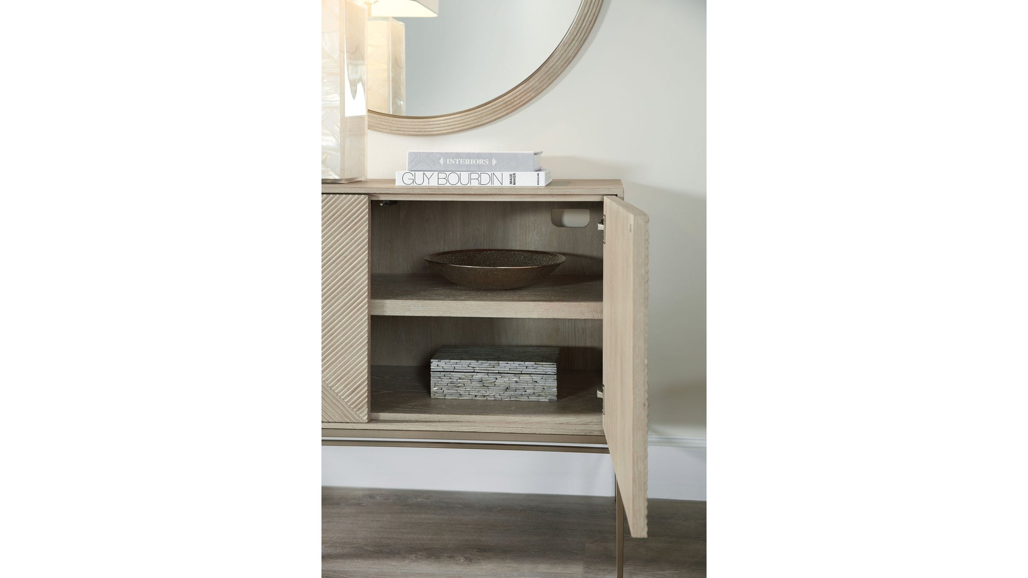 Cascade - Credenza With Metal Legs - Light Brown