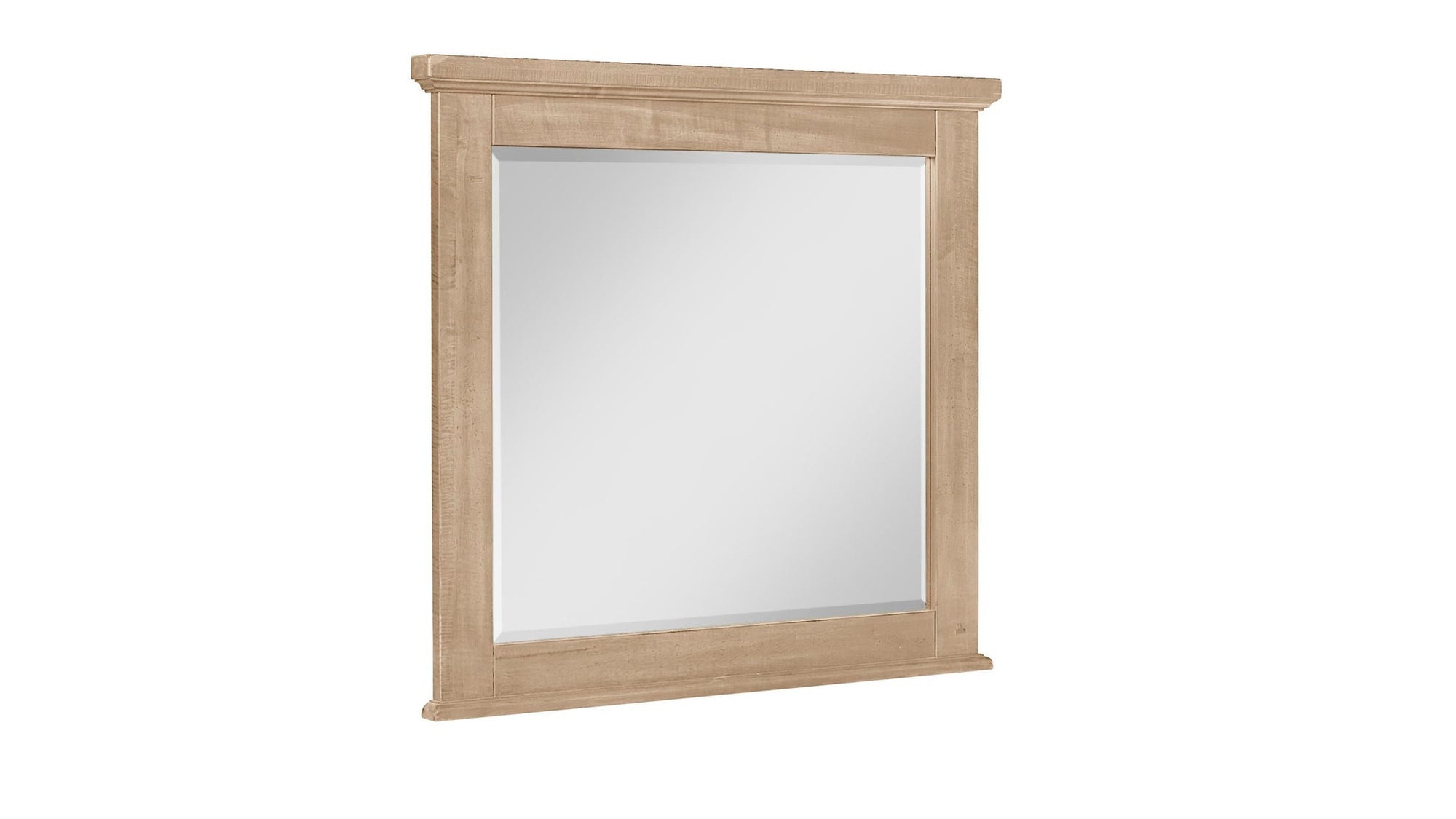 Cool Rustic - Beveled Glass Landscape Mirror - Clear Maple