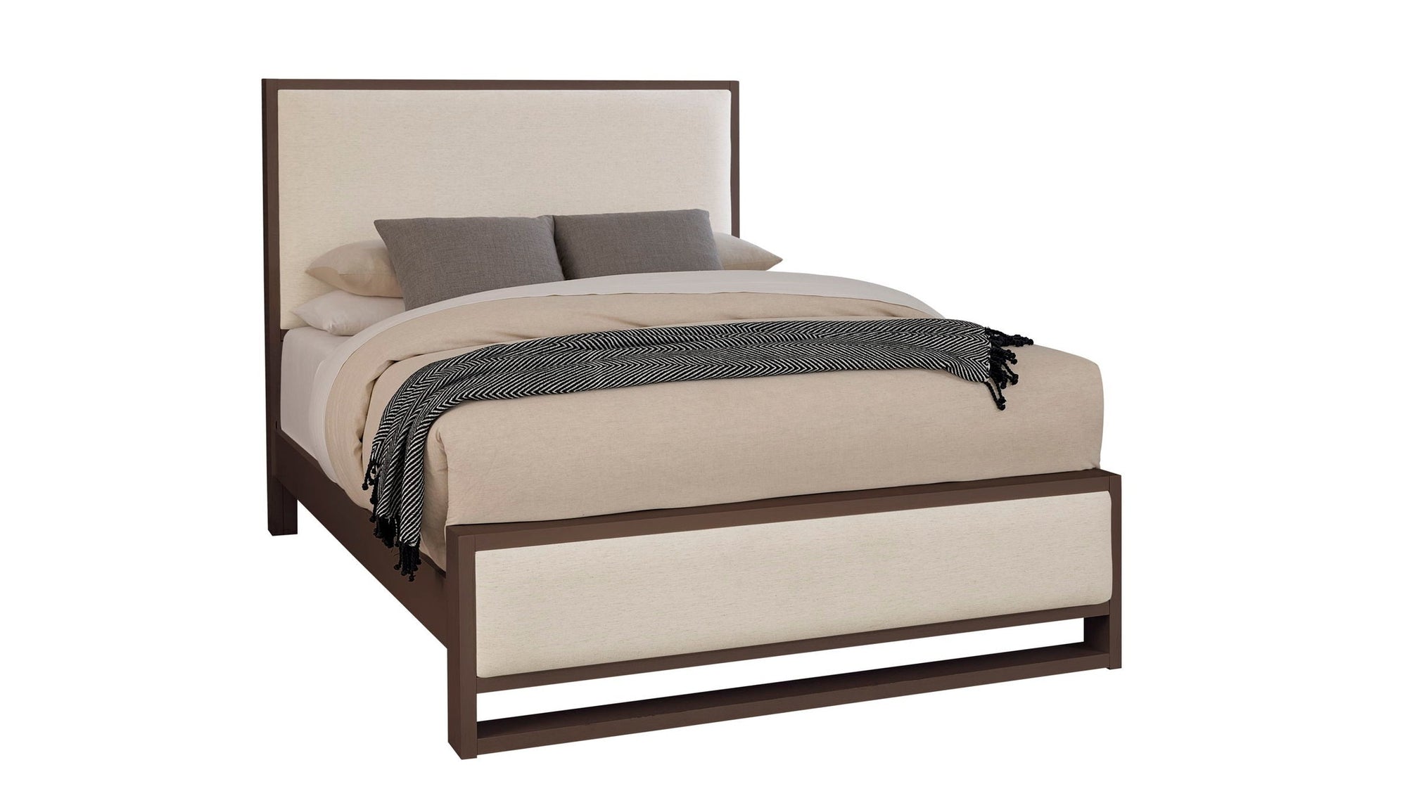 Lodge &amp; Loft - Upholstered Bed - Ivory Cream