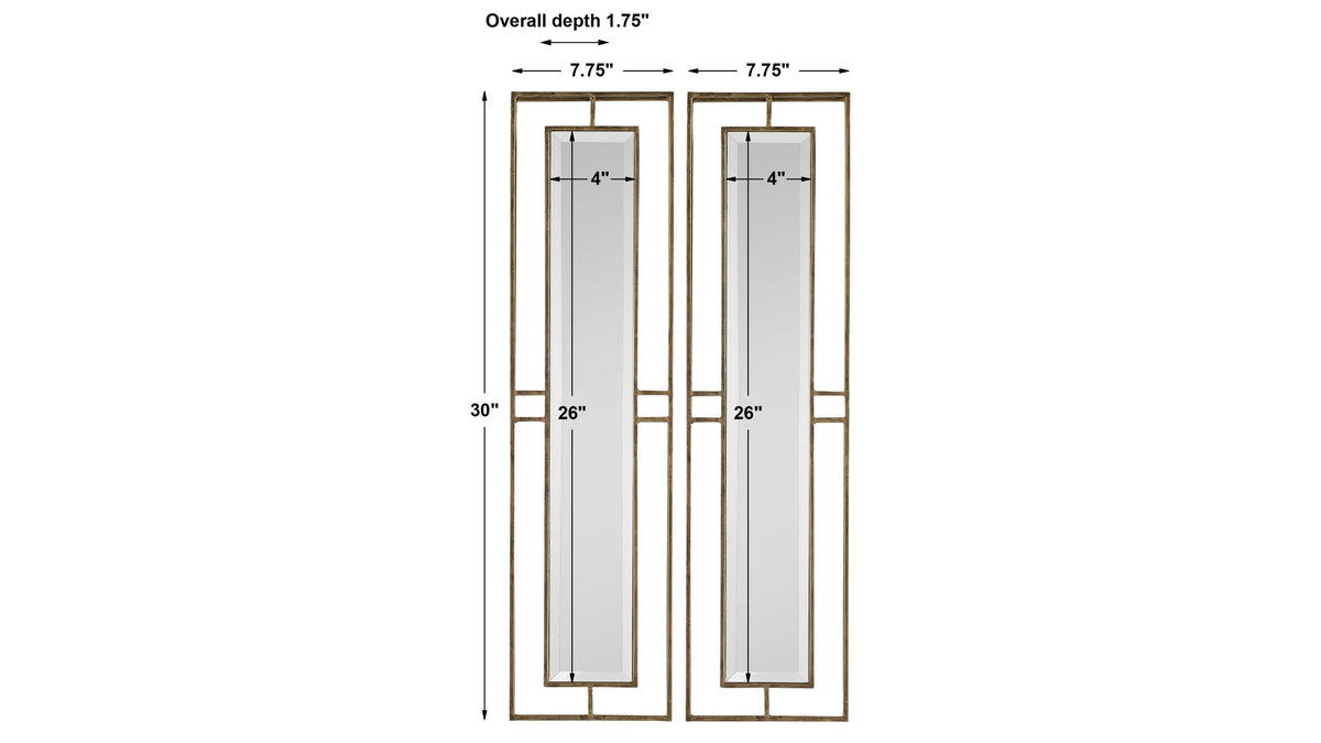 Rutledge - Mirrors (Set of 2) - Gold