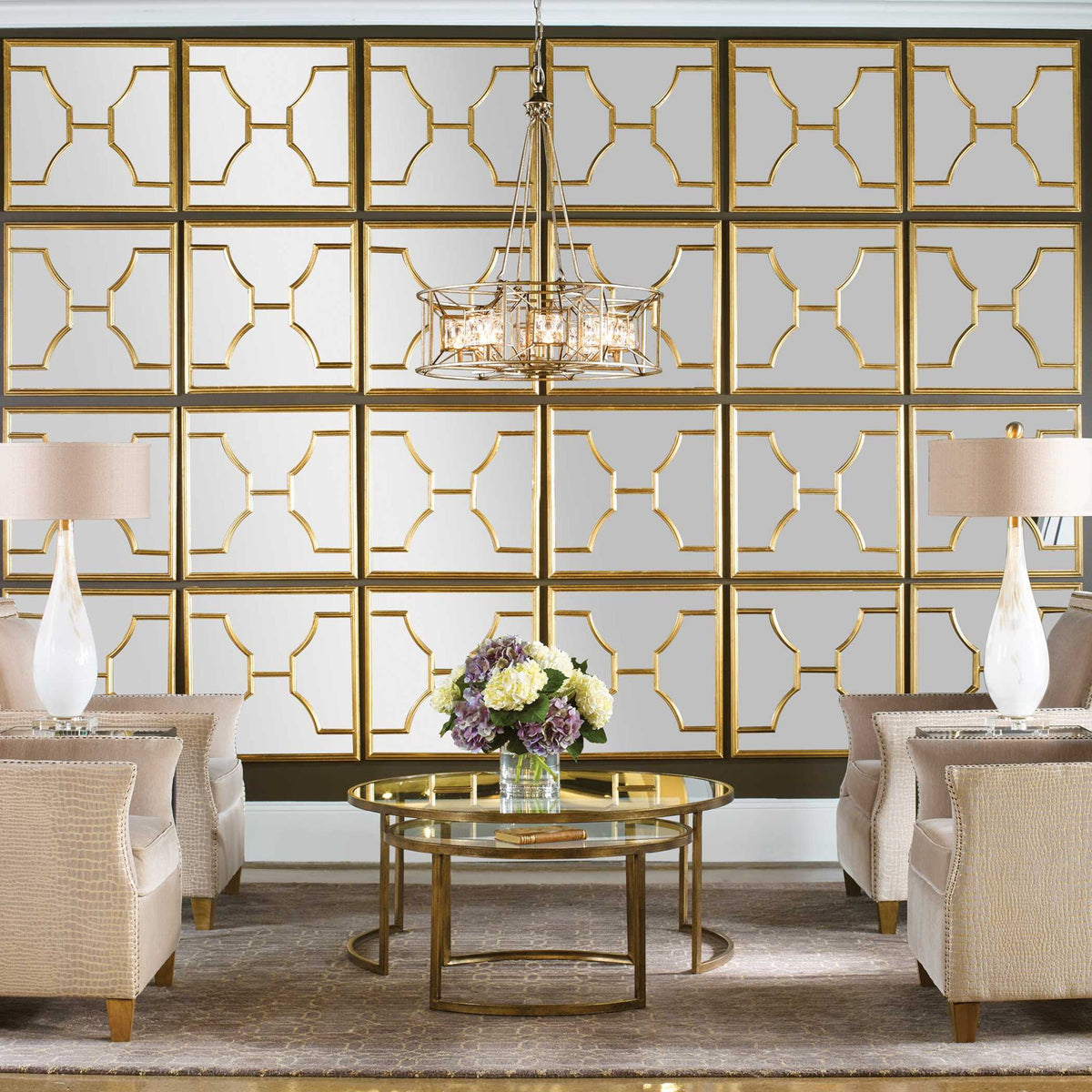 Misa - Square Mirrors (Set of 2) - Gold