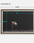 King Of The Hill - Framed Bovine Print - Black
