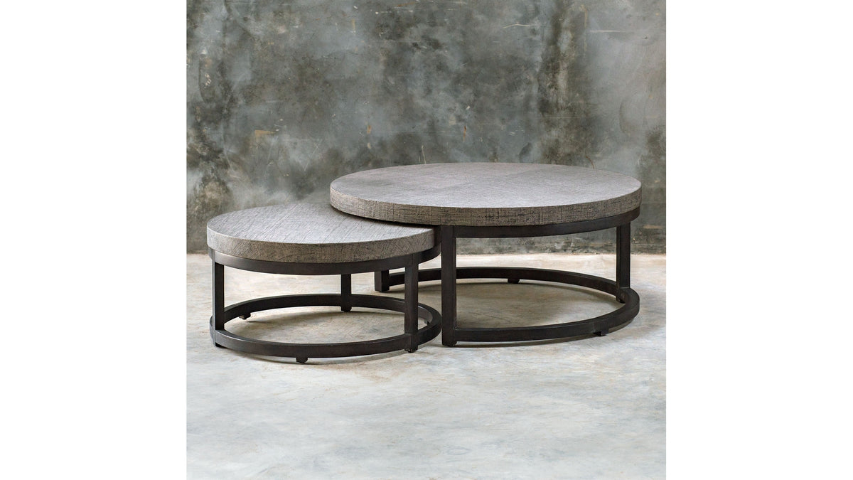 Aiyara - Nesting Tables (Set of 2) - Gray