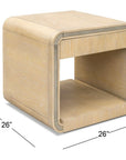 Damone - End Table - Cerused White Oak