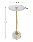 Groove - Crystal Drink Table - Gold