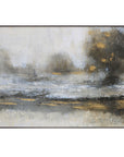 Gilt - Misty Landscape Framed Print - Silver