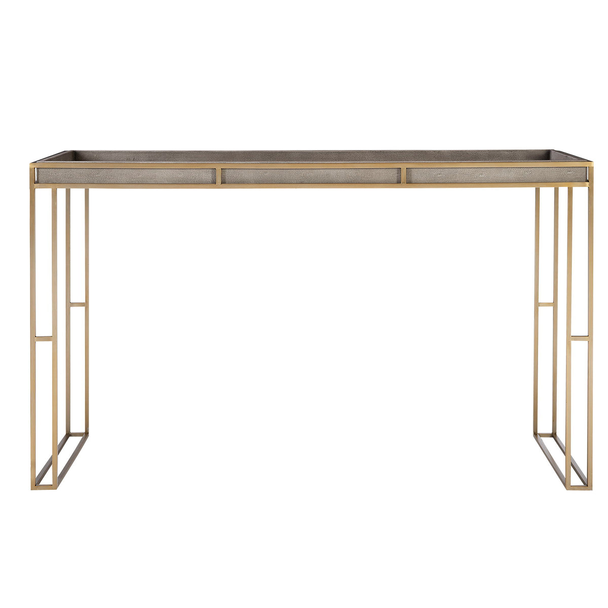 Cardew - Modern Console Table - Silver &amp; Gold