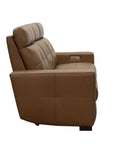 Cara - Sofa With Power Recline, Power Headrest And Power Lumbar - Light Brown