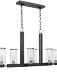 Jarsdel - 6 Light Industrial Island Light - Black